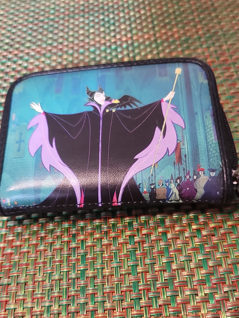Disney Maleficent Zip Wallet - Black, Purple & Teal